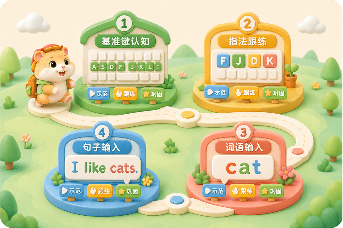 打字通趣学版四阶段课程路线